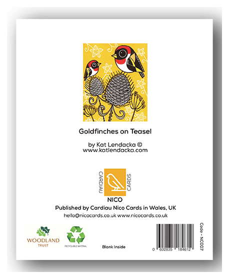 NC007 Goldfinches & Teasel - Kat Lendacka