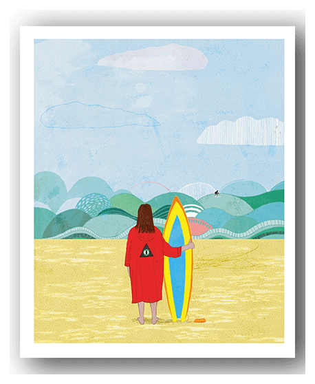NC077 Surf Girl - David Broadbent