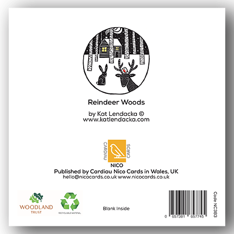 Pack of 6 Cards - PC383 Reindeer Woods - Kat Lendacka