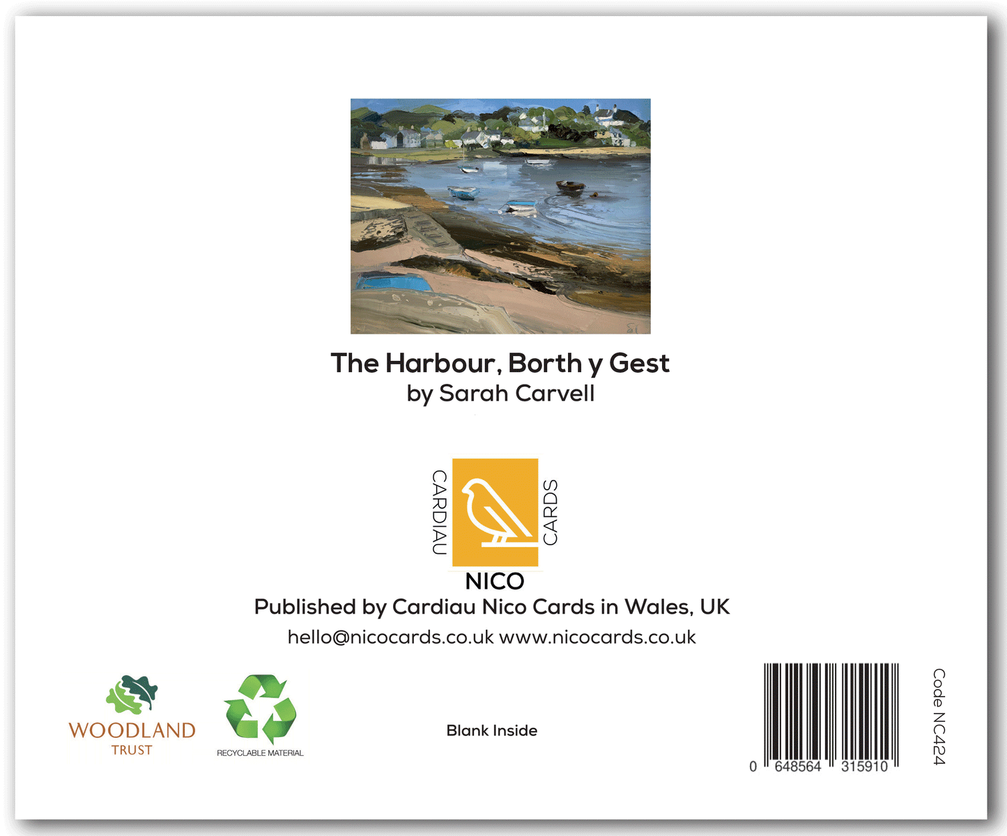 NC424 The Harbour, Borth y Gest - Sarah Carvell