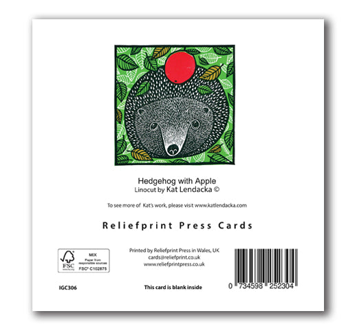 IGC306 Hedgehog with Apple - Kat Lendacka