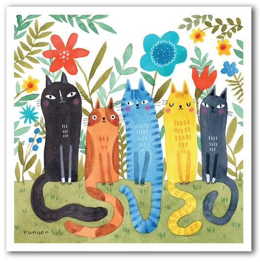 NC449 Garden Felines - Terry Runyan