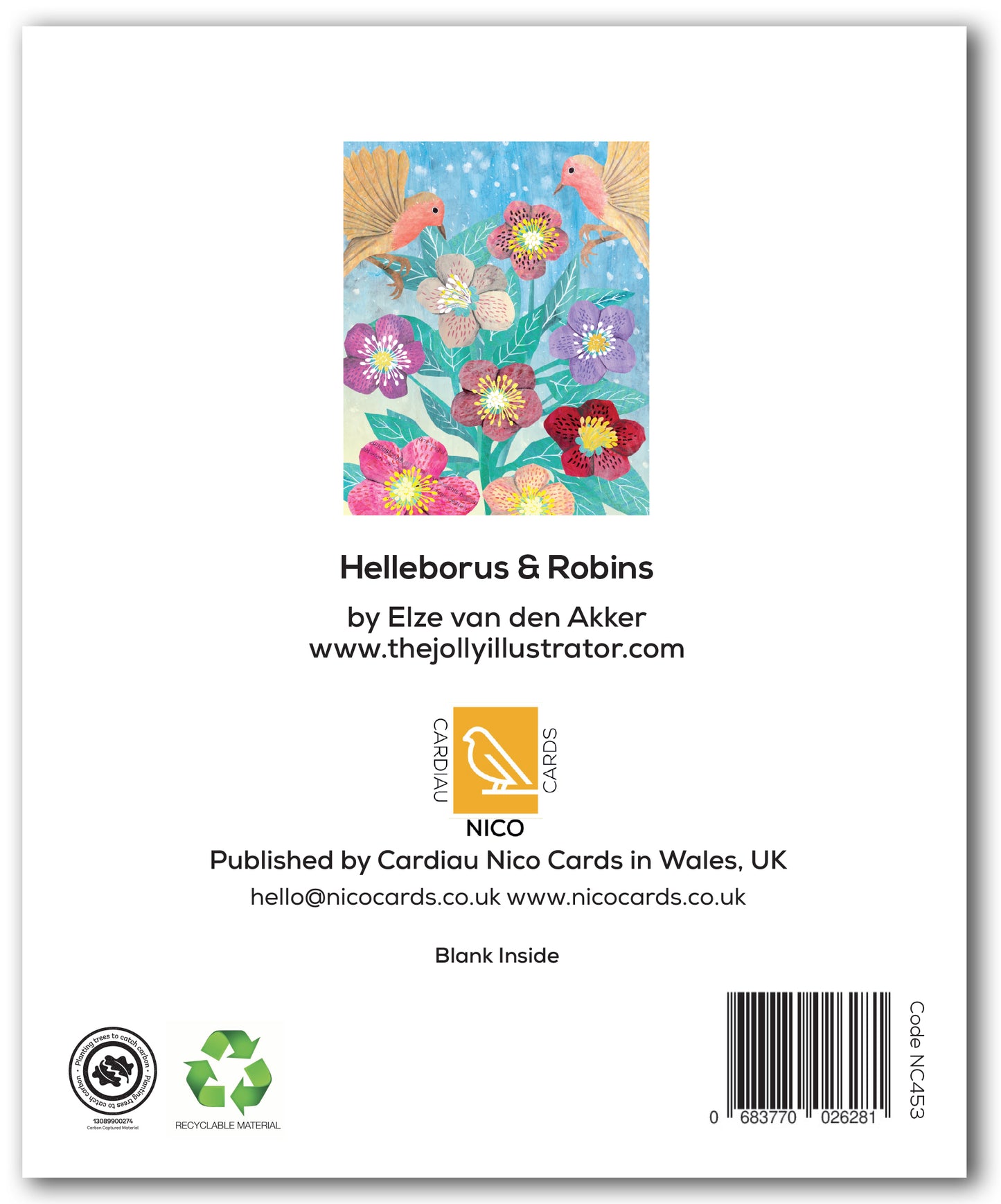 NC453 Helleborus & Robins - Elze van den Akker