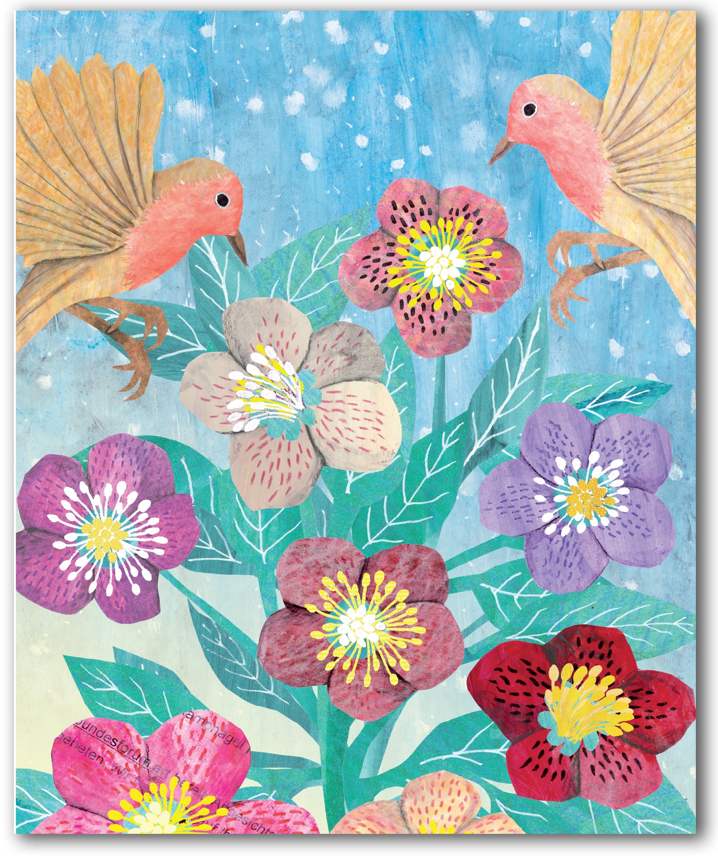 NC453 Helleborus & Robins - Elze van den Akker