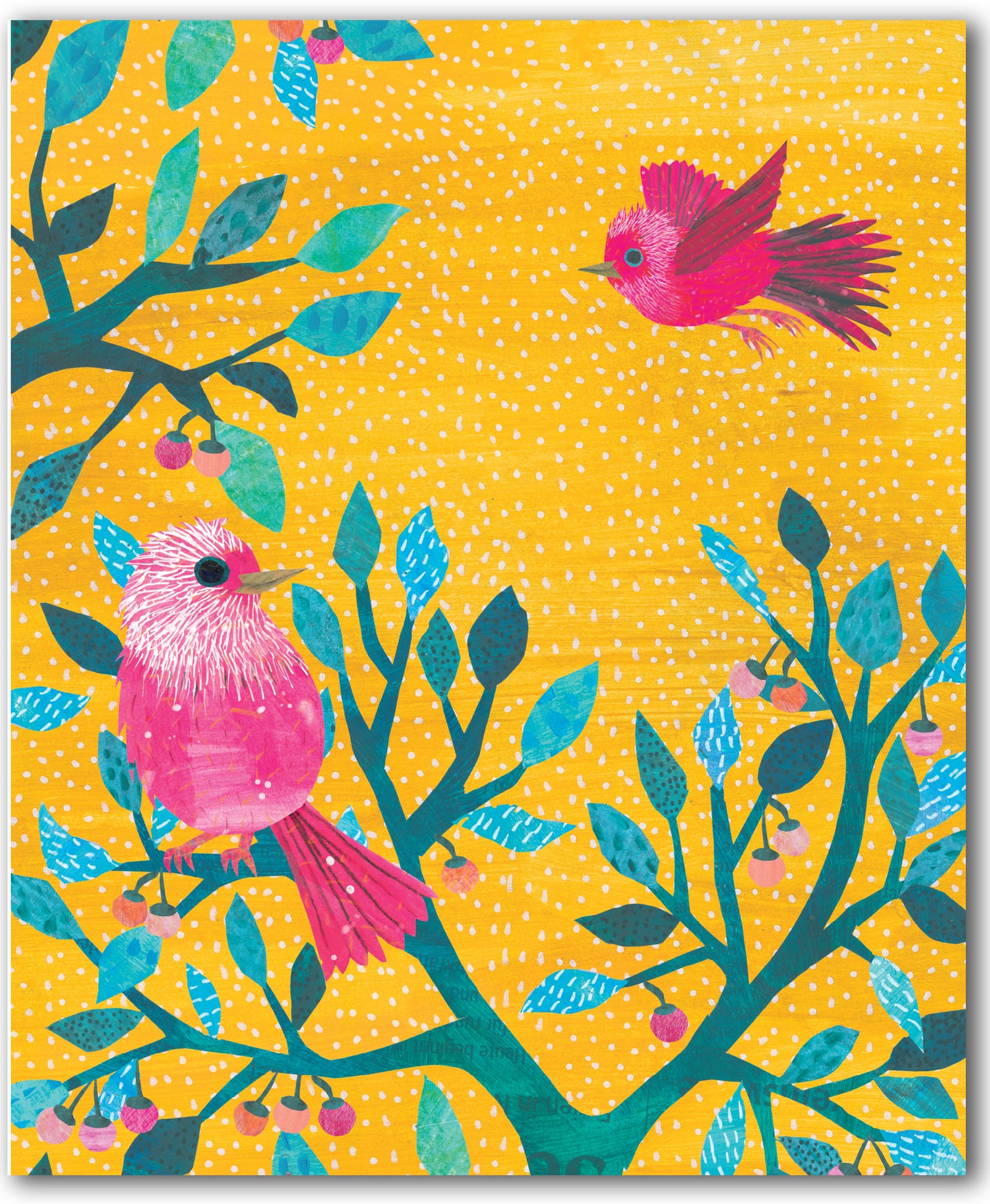 NC458 Two Pink Birds - Elze van den Akker