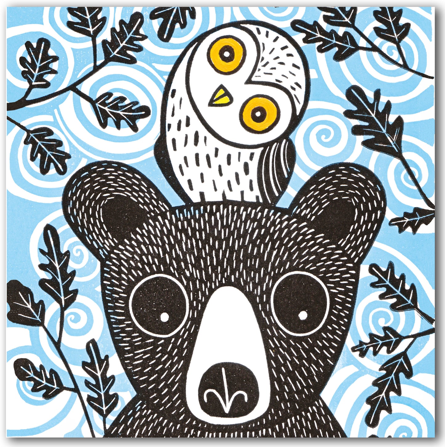 NC502 Bear, Owl & Acorns - Kat Lendacka
