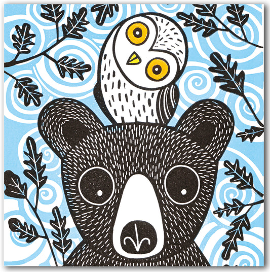 NC502 Bear, Owl & Acorns - Kat Lendacka