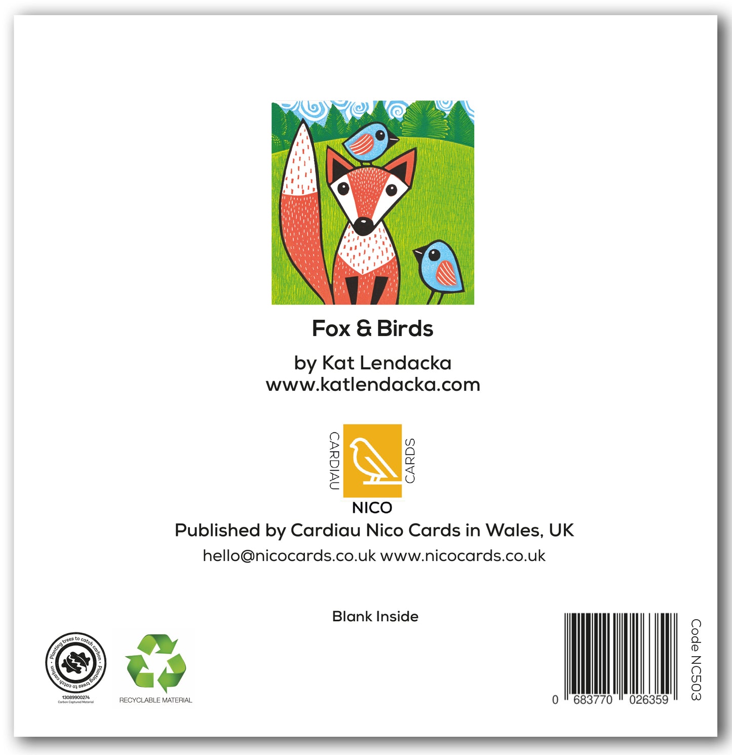 NC503 Fox & Birds - Kat Lendacka