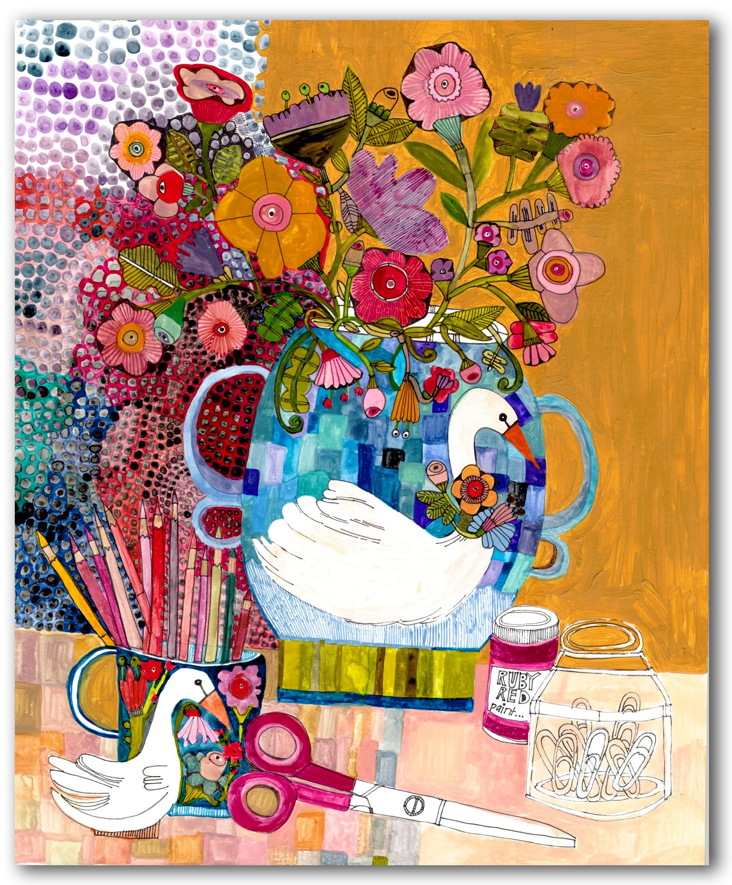 NC514 Swan Vase - Sharon Nullmeyer aka Nullsie