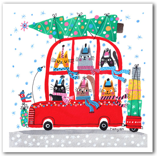 NC525 Christmas Cat Bus - Terry Runyan *New July 2026